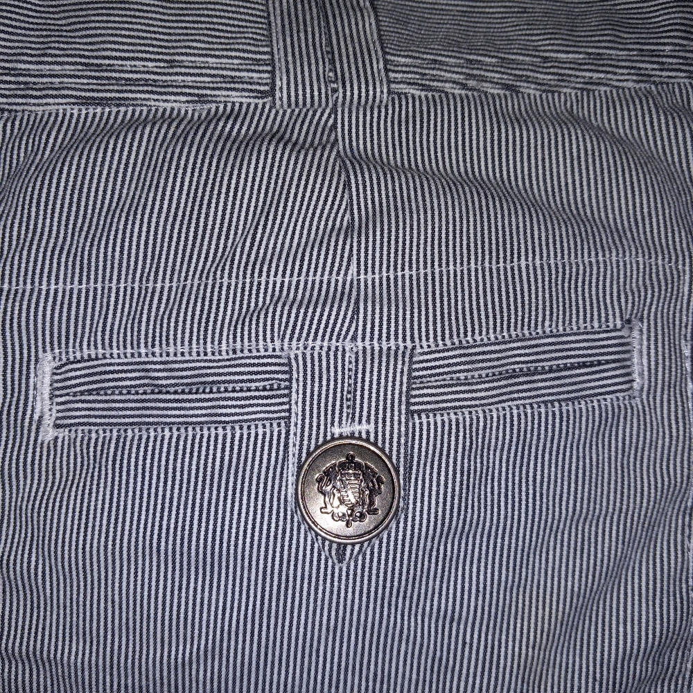 Christopher & Banks Pinstripe Blue size 4 stretch pencil skirt - Picture 9 of 10